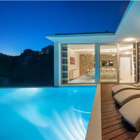5 bedroom villa with heated infinity pool and sea views near Milna, Brac Island, sleeps 10